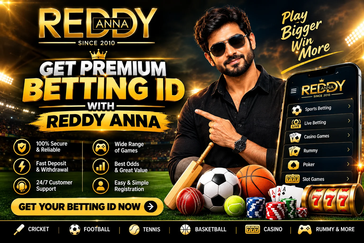 Get Premium Betting ID With Reddy Anna